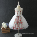 Moda artesanal decoração flor meninas boutique roupas vestido sem mangas